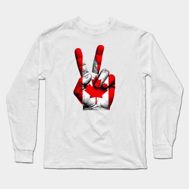 Canadian Flag Long Sleeve T-Shirt by Vehicles-Art